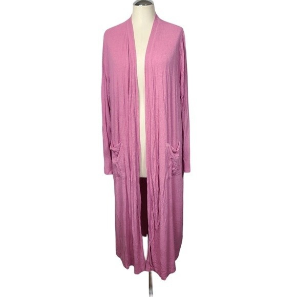 torrid Other - Torrid Super Soft Ribbed Open Long Pink Cardigan Robe 1X/2X